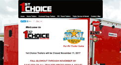 Desktop Screenshot of 1stchoicetrailers.com