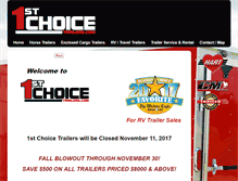 Tablet Screenshot of 1stchoicetrailers.com